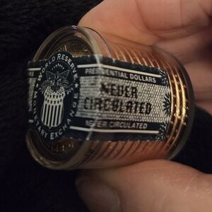 Presidential Coins Still In Original Rolls.  John Adams And Thomas Jefferson.